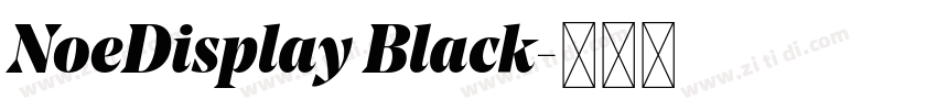 NoeDisplay Black字体转换